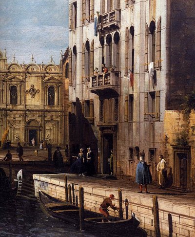 Rio dei Mendicanti with the Scuola di San Marco (detail) by Bernardo Bellotto